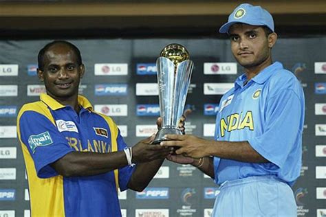 Ganguly And Jayasuriya With The Champions Trophy ESPNcricinfo