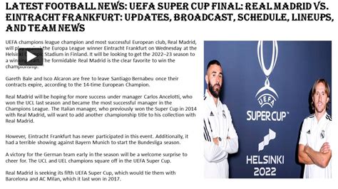 PPT Latest Football News UEFA Super Cup Final Real Madrid Vs