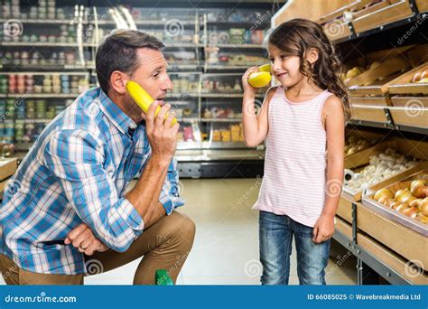 Father Daughter Playing Bananas Stock Photos - Free & Royalty-Free ...