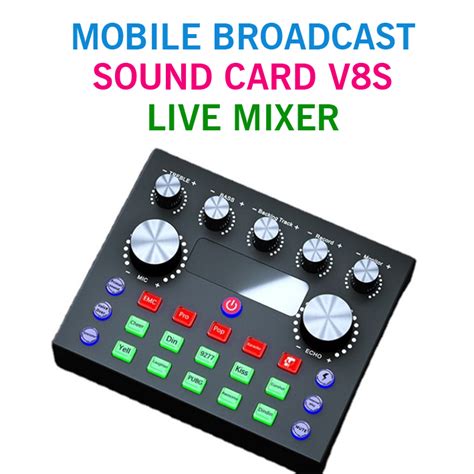 Jual Soundcard V8S Mixer USB External Sound Card Bluetooth Amplifier