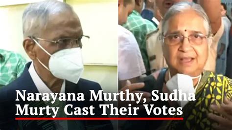 Karnataka Assembly Elections Narayana Murthy Sudha Murty Cast Their Votes Youtube