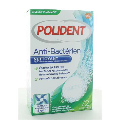 Polident Anti Bact Rien Comprim S Univers Pharmacie