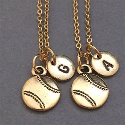 Amazon Best Friend Necklace Baseball Necklace Sports Necklace