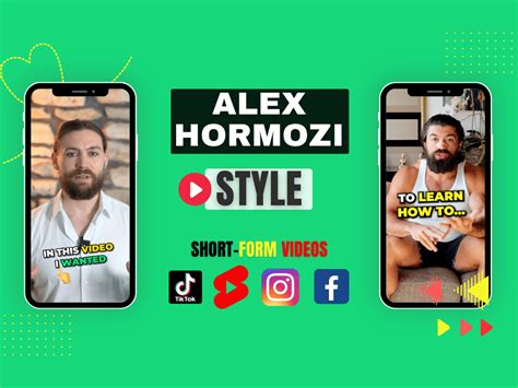 Alex Hormozi Style Caption For Tiktok Shorts And Reels Upwork