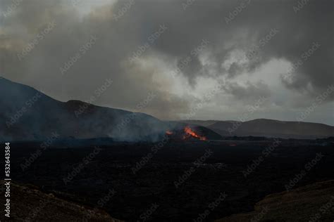 Volcano Fagradalsfjall in Iceland Stock Photo | Adobe Stock