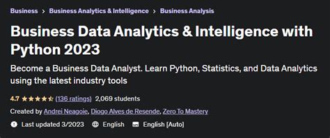 Udemy Business Data Analytics Intelligence With Python