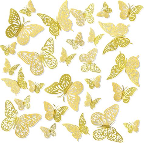 Butterfly Wall Decor 48 Pcs 4 Styles 3d Butterfly