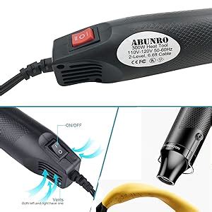 Heat Gun For Crafts 6 6ft Cable 300W Dual Temperature Portable Hot Air Gun For DIY Craft