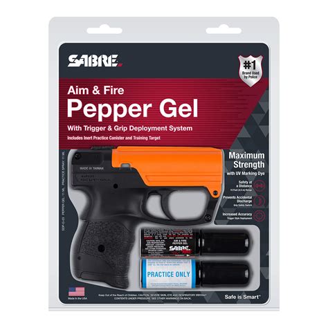 SABRE Aim And Fire Pepper Gel Pistola Pulverizadora B088JWPH6Y