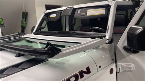 How To Fold Down The Windshield On A Jeep Gladiator And Install Sound