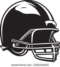 Football Helmet Logo Monochrome Sport Design Stock Vector (Royalty Free ...