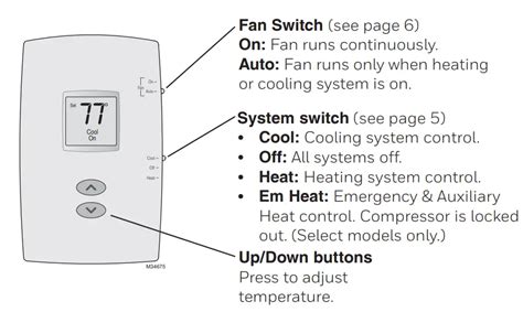 Honeywell Pro 1000 Series Non Programmable Thermostat Instruction Manual