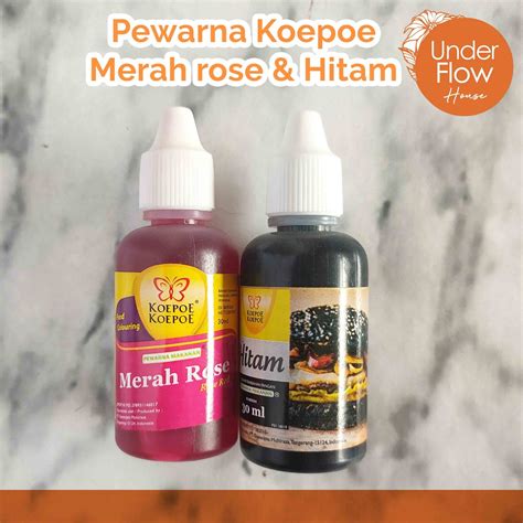 Jual Pewarna Makanan Koepoe Koepoe Hitam Merah Rose 30ml Black Pink