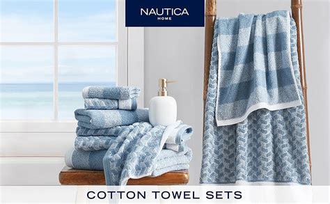 Nautica Bath Towels Highly Absorbent And Soft Stylish Bathroom Decor