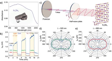 The Polarizationdependent Photocurrent In In Se Devices A The