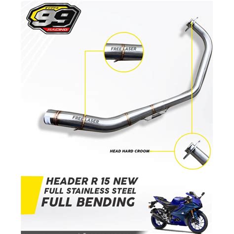 Jual Header Leheran Pipa Knalpot Yamaha R Bending Full Stainless