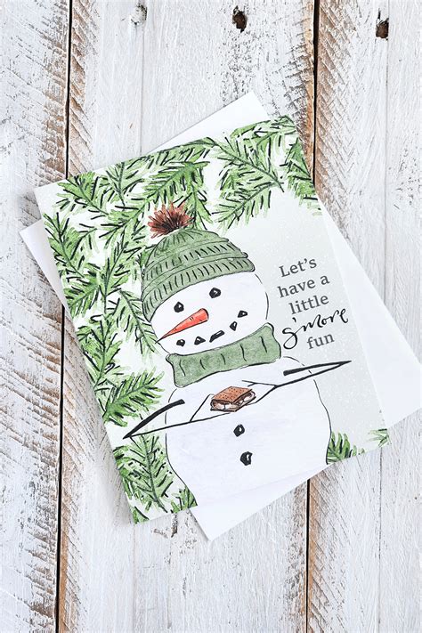 S'more Fun Snowman Greeting Card - The Painted Pen