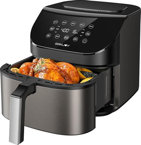 Ramjoy Air Fryer 68 Quarts 10 In 1 Functions Air Fry Roast Bake Broil