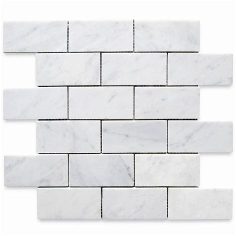 Carrara Marble Tile Italian White Carrera 2x4 Grand Brick Subway Mosaic