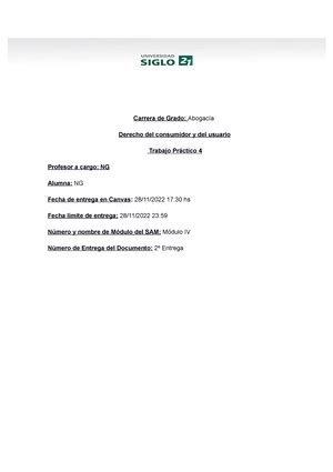 Derecho Del Consumidor Y Del Usuario Tp Aprobado Derecho Del