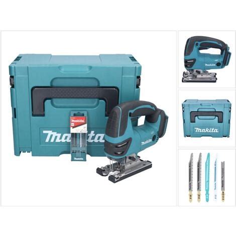 Makita DJV 180 ZJ Akku Stichsäge 18 V 5 tlg Stichsägeblatt Set