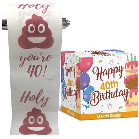 Buy 40th Birthday Toilet Paper Happy Birthday Toilet Paper Prank