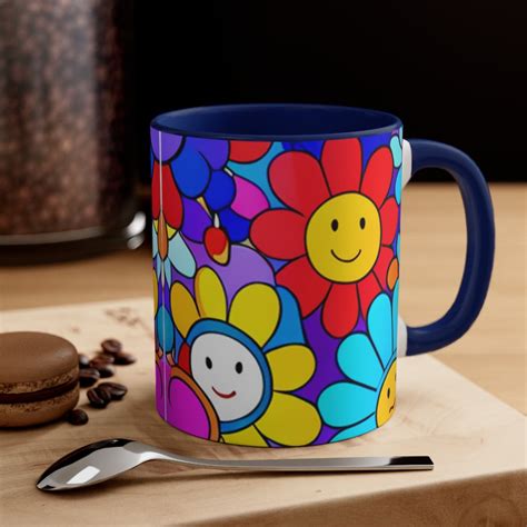 Takashi Murakami Inspired Ceramic Mug 11 Oz House Warming Etsy