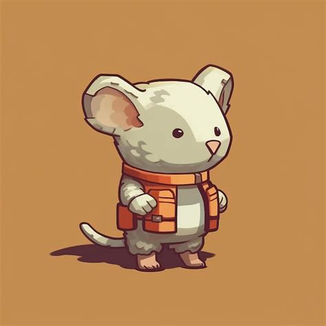 Premium Ai Image Pixel Art Cute Rat Character In Minecraft Style