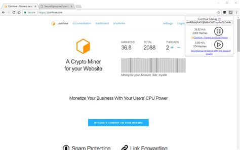 Coinjack Extension To Hijackcontrol The Coinhive Web Miner Coinjack