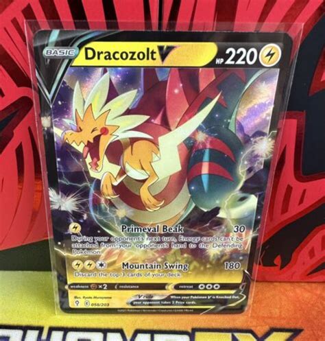 Pokemon Evolving Skies Dracozolt V 058 203 Ultra Rare NM TCG Card EBay