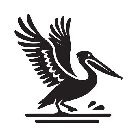 Spot-Billed Bird Silhouettes Perfect for Eco-Friendly Designs 55028260