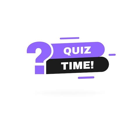 Premium Vector Quiz Time Geometric Badge With Question Mark Vector