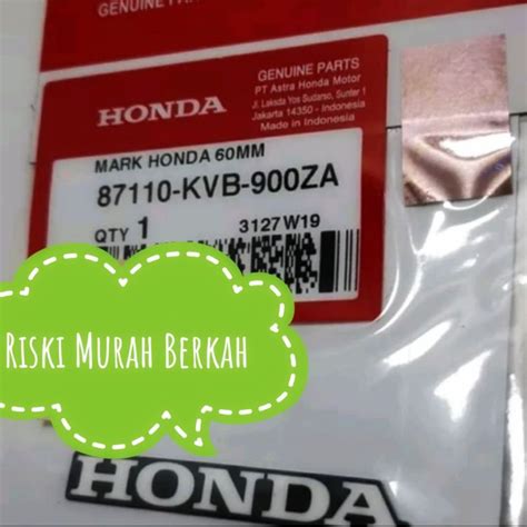 Jual Stiker Tulisan Honda Mark Honda 60MM Original 87110 KVB 9002A