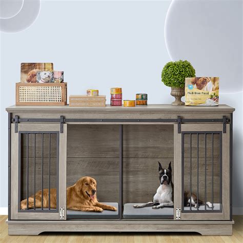 Tucker Murphy Pet Furniture Style Pet Crate With 2 Sliding Doors