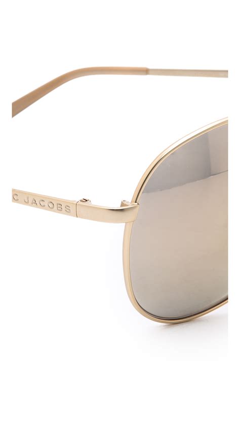 Lyst Marc Jacobs Mirrored Aviator Sunglasses In Metallic