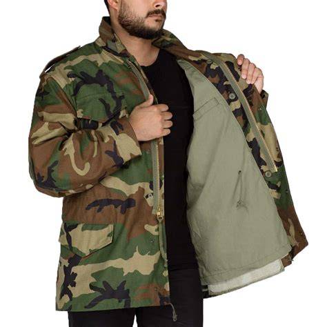 Alpha Industries M65 Field Coat Mens US Army Zipped Hooded Military