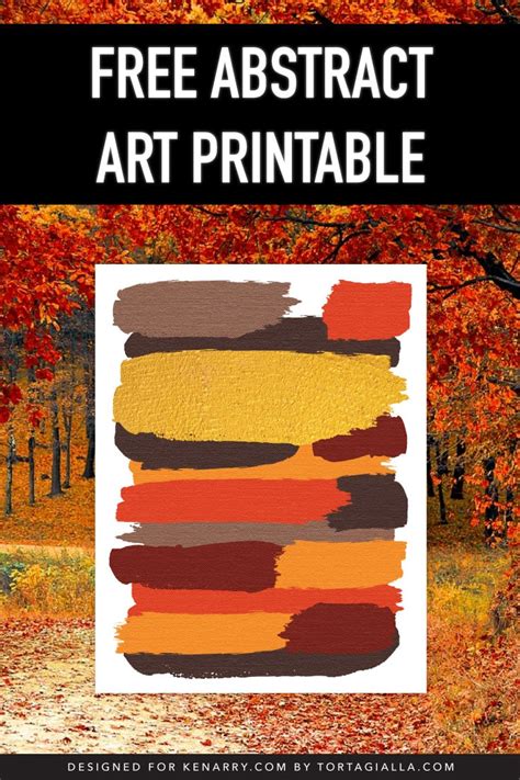 Abstract Art Printable For Fall: Free Download - Ideas for the Home