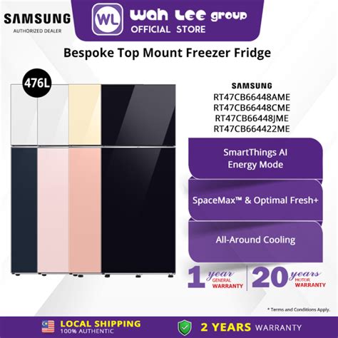 Samsung L Bespoke Top Mount Freezer Refrigerator Fridge With Optimal