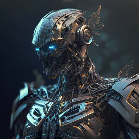 Metal Texture Artificial Intelligence Technology Robot Illustration ...