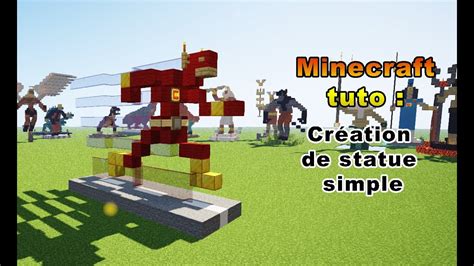 Minecraft Tuto Statue Simple De Flash Youtube