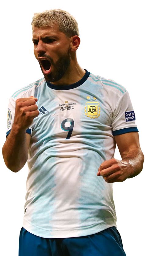 Sergio Aguero Argentina football render - FootyRenders