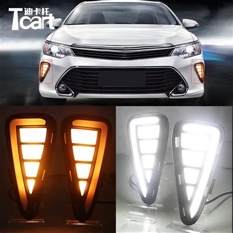 Tcart Set New Car Led Drl For Toyota Camry Daytime Running