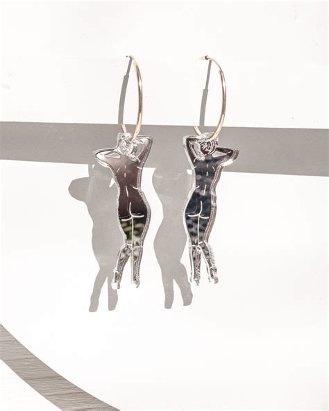 Female Figure Earrings Fool S Gold Ari Lucite Earrings Women S