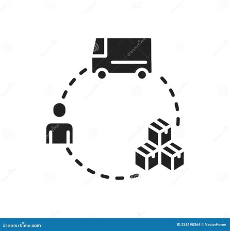 Supply Chain Icon Vector Illustration Line Color Vector