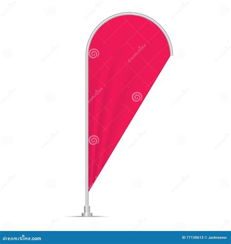 Beach Flag Mockup Teardrop Banner Stock Vector Illustration Of Banner Beach 77130613