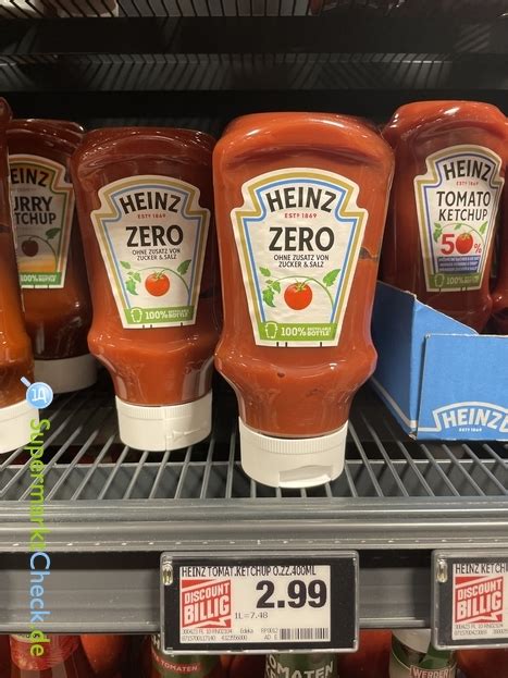 Heinz Zero Tomatenketchup Ohne Zusatz Von Zucker And Salz Preis