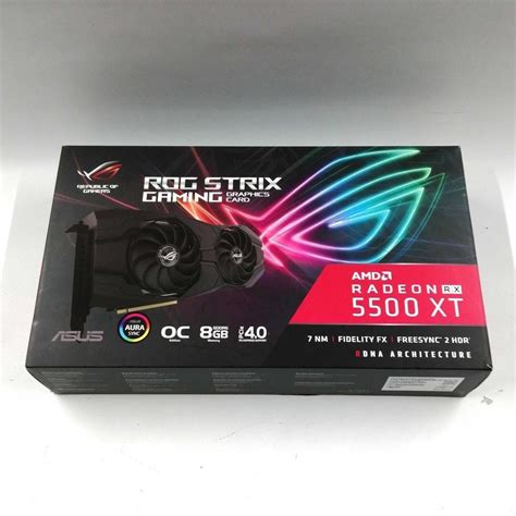 Asus Rog Strix Rx5500xt O8g Video Card Model Name Number Amd Radeon Rx 5500 Xt Memory Size