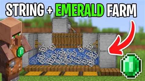 Minecraft 121 String Emerald Farm Infinite Loot Youtube