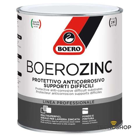 BOERO BOEROZINC SMALTO PROTETTIVO ANTICORROSIVO ROSSO SEGNALE 0 75 LT