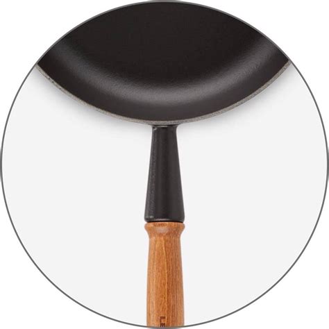 Le Creuset Poêle à frire en fonte noire ø24cm Signature ronde avec